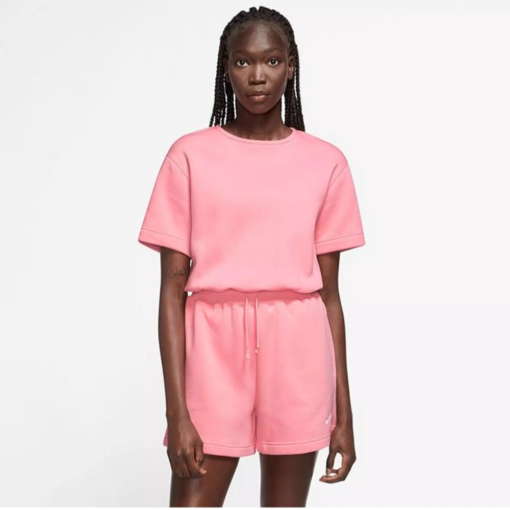 Nike pink sweat romper
